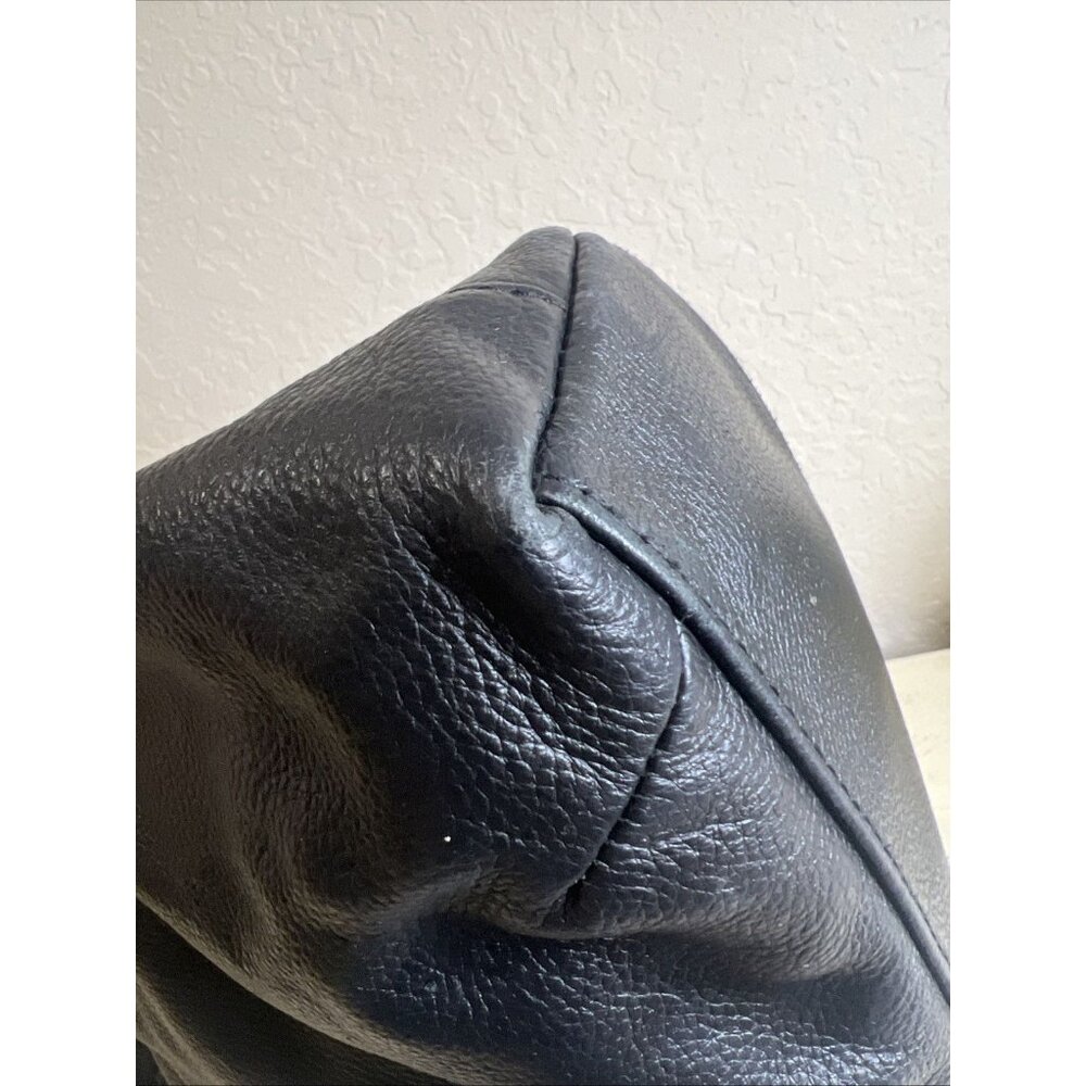 Kooba Classic Black Genuine Leather Hobo Style Tote Bag Hand Bag - Picture 5 of 16